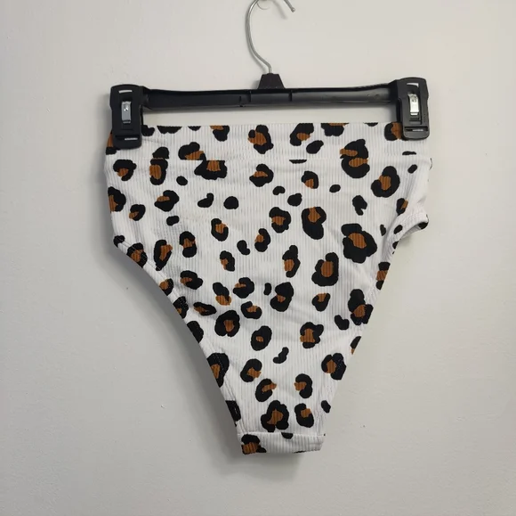 Xhillaration Bikini Bottom Ribbed High Waist Animal Print NWT Cheetah Leopard Hi - Picture 5 of 6